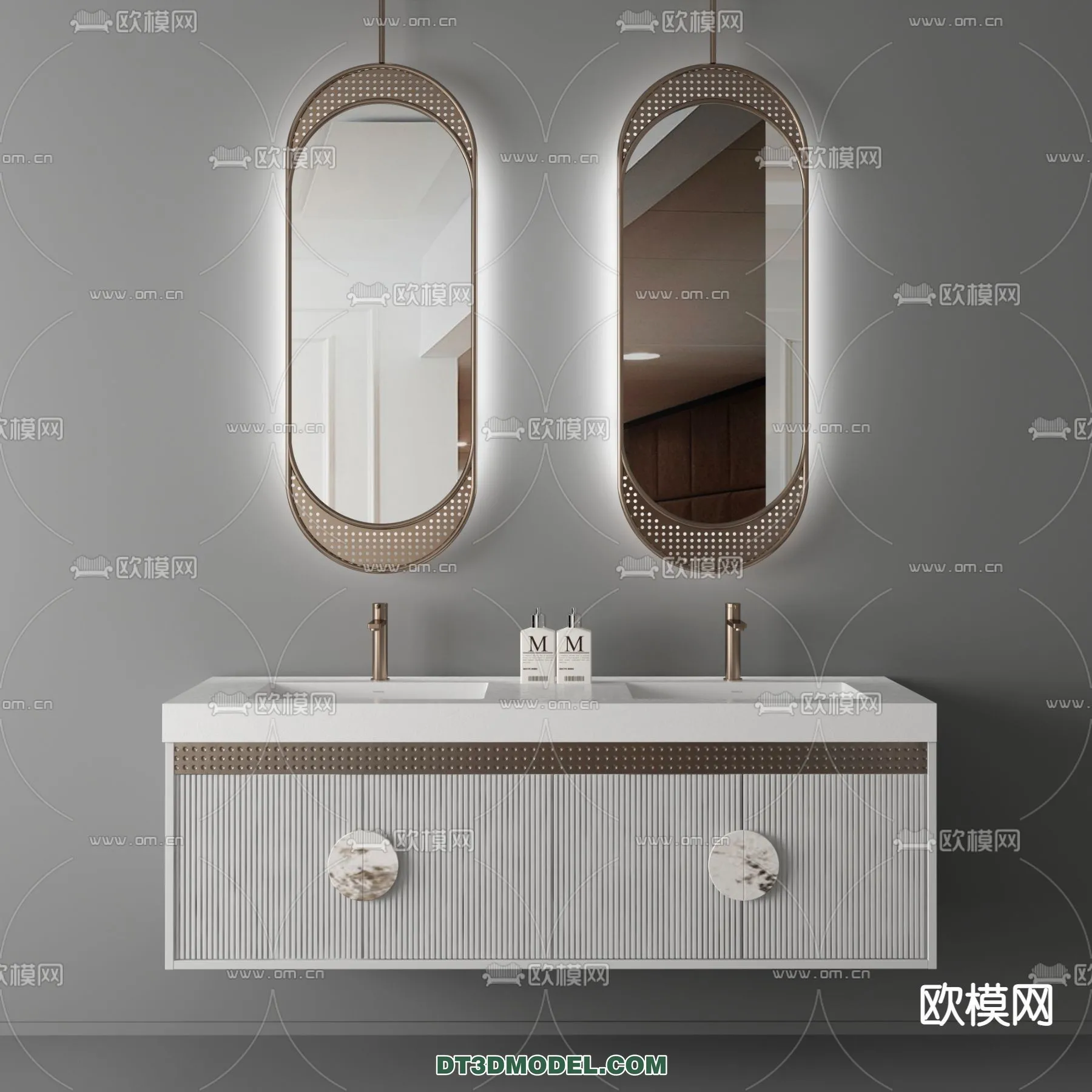 Cabinet 3D Models for Bathroom – Furniture Design – 002