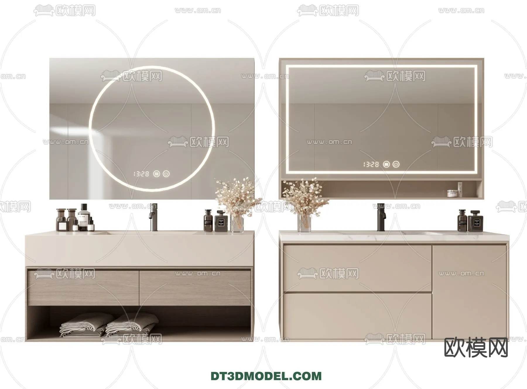 Cabinet 3D Models for Bathroom – Furniture Design – 005