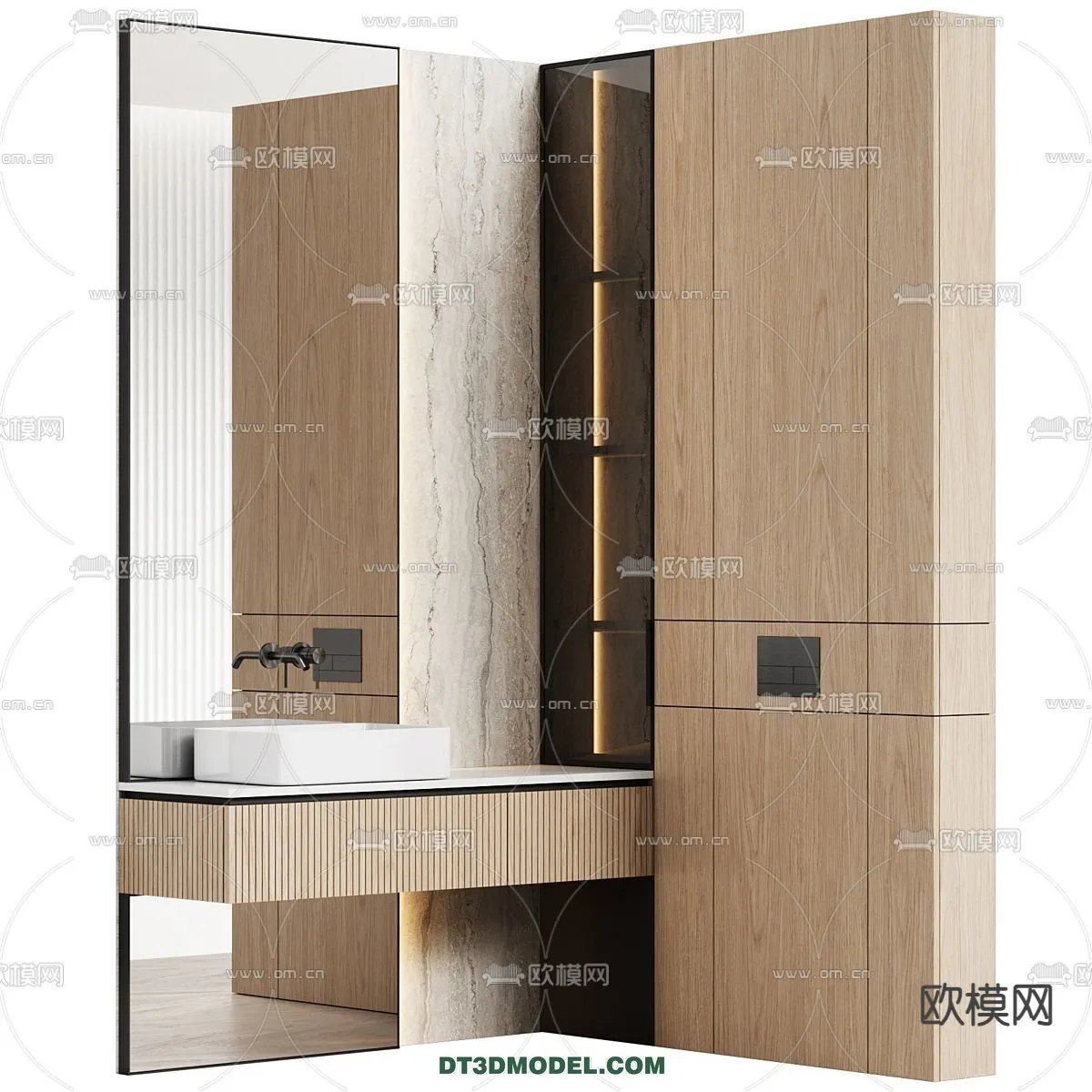 Cabinet 3D Models for Bathroom – Furniture Design – 007