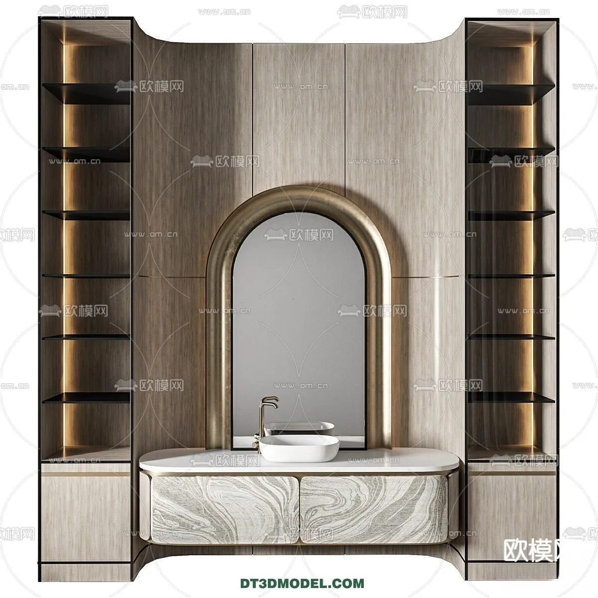 Cabinet 3D Models for Bathroom – Furniture Design – 008