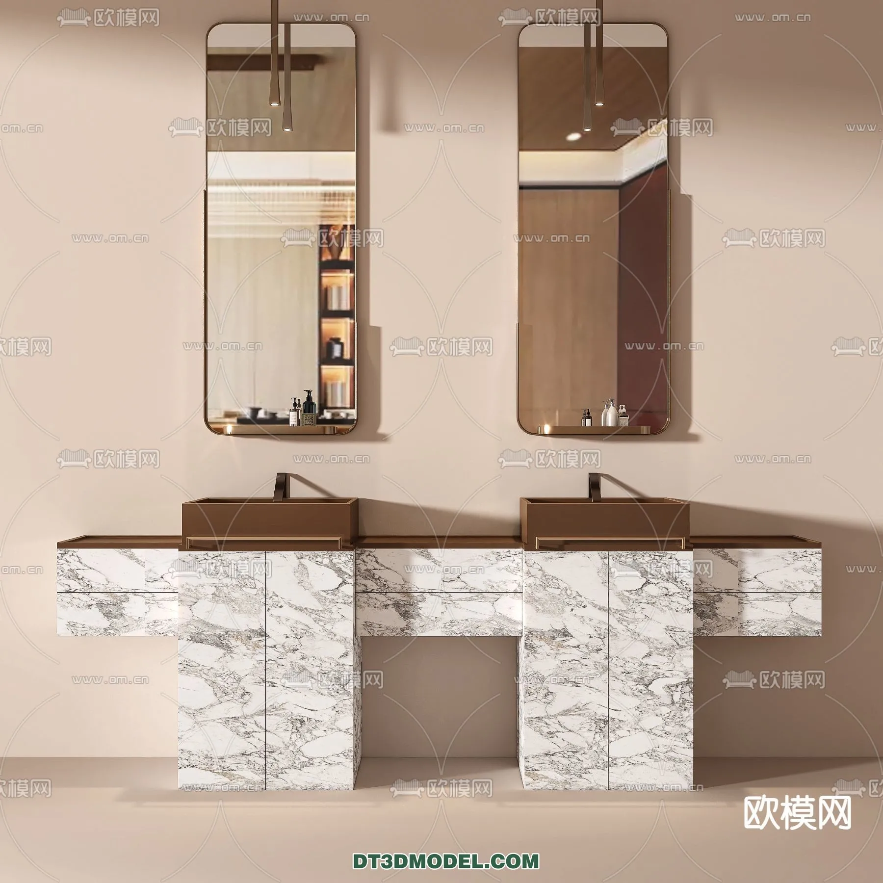 Cabinet 3D Models for Bathroom – Furniture Design – 011