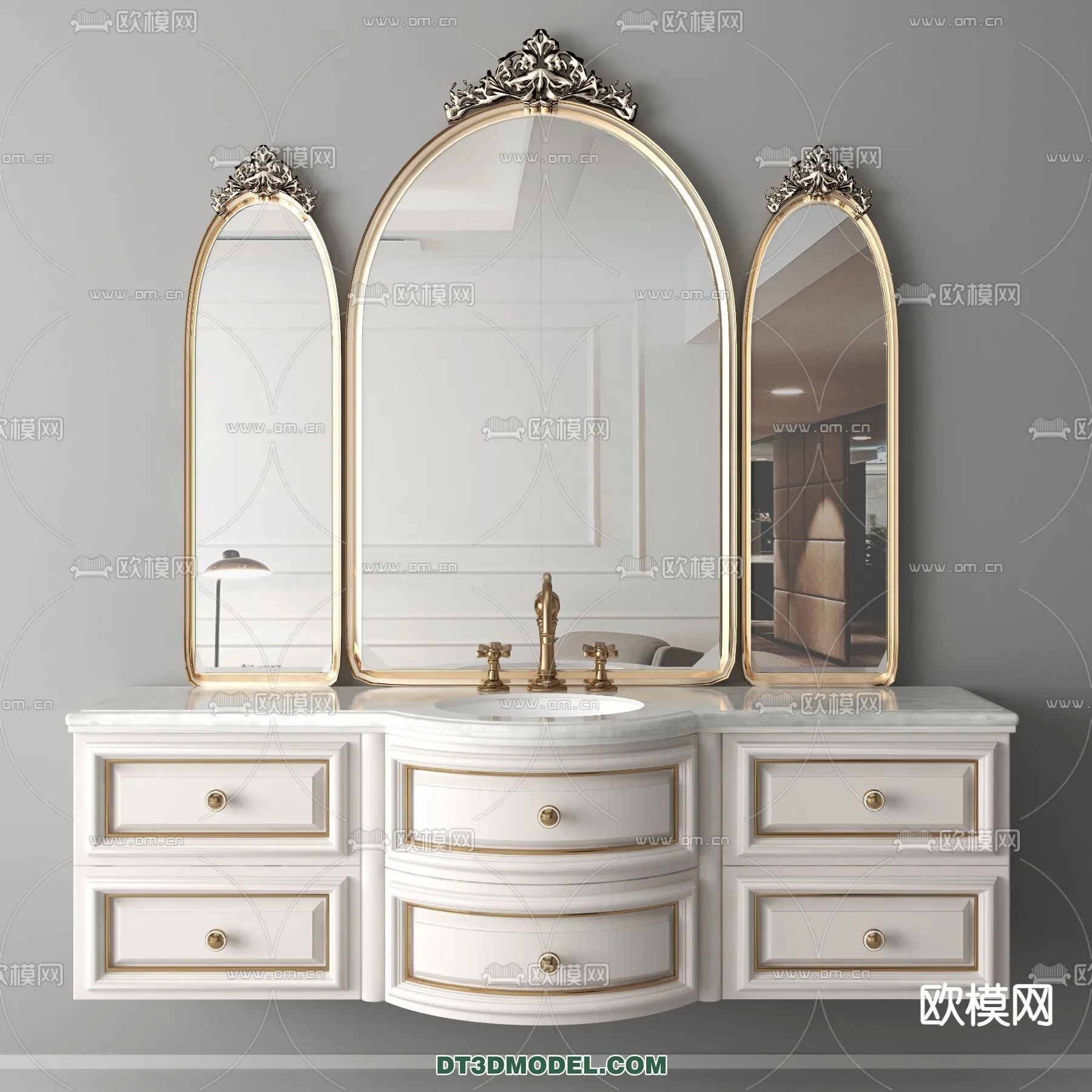 Cabinet 3D Models for Bathroom – Furniture Design – 020