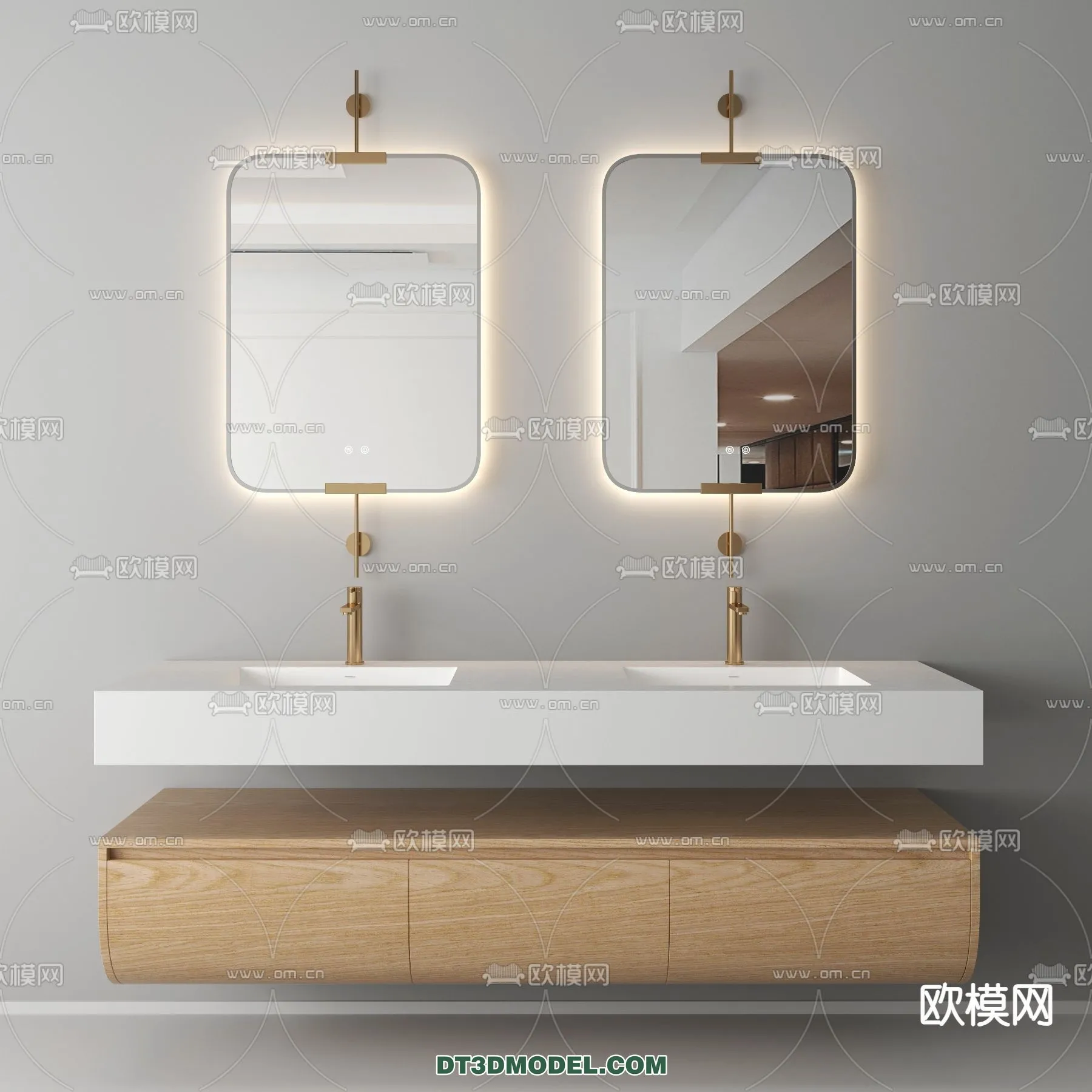 Cabinet 3D Models for Bathroom – Furniture Design – 021