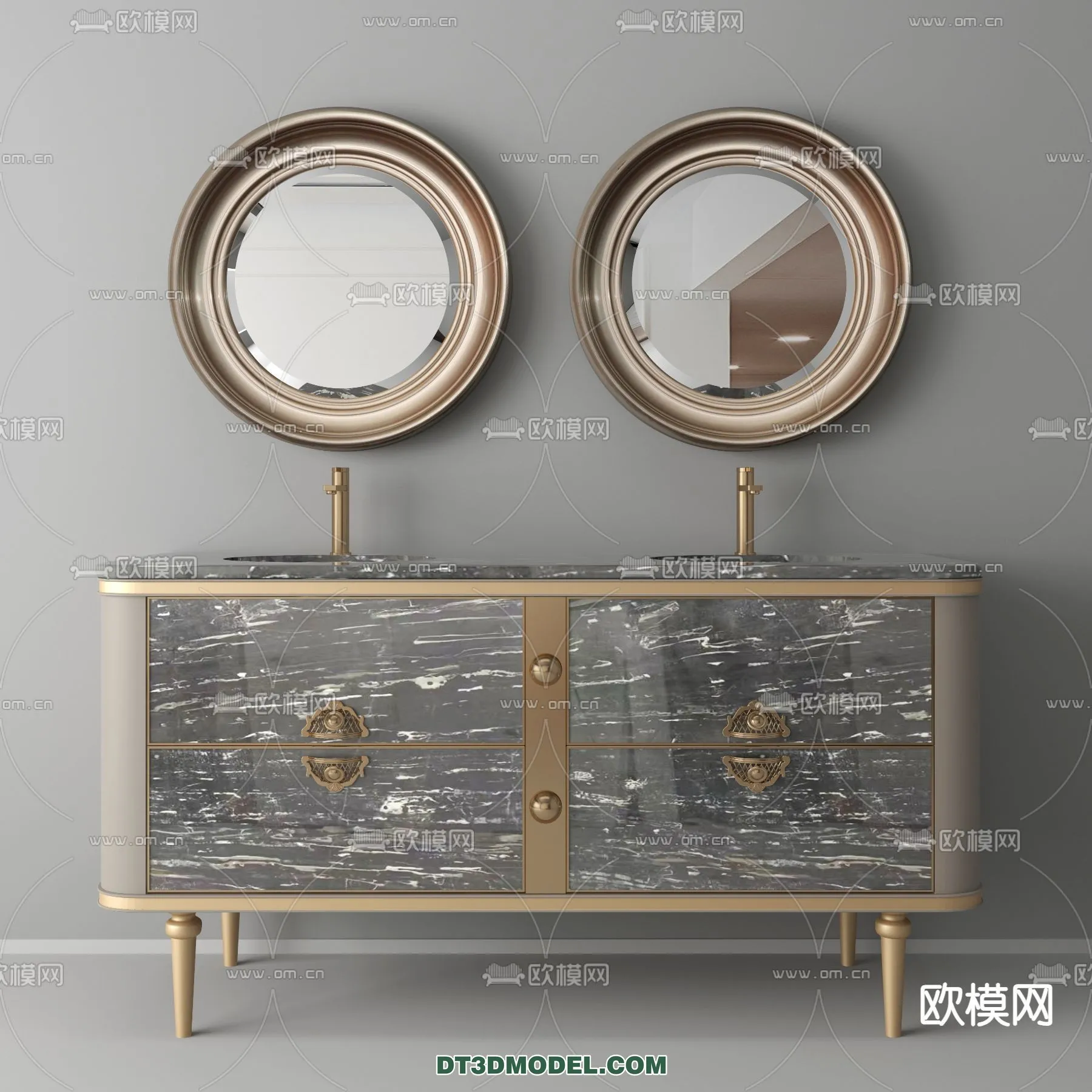 Cabinet 3D Models for Bathroom – Furniture Design – 022