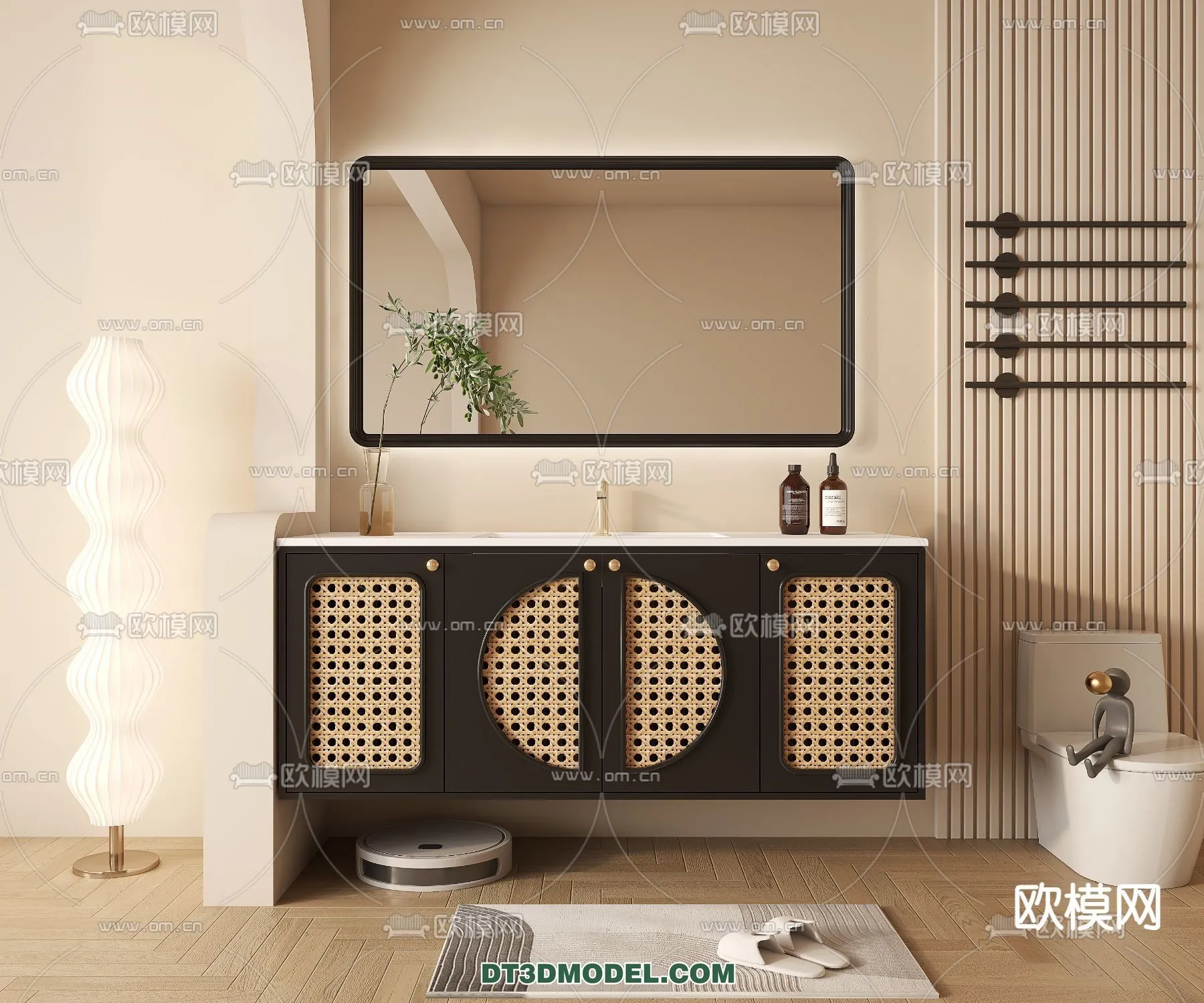 Cabinet 3D Models for Bathroom – Furniture Design – 023