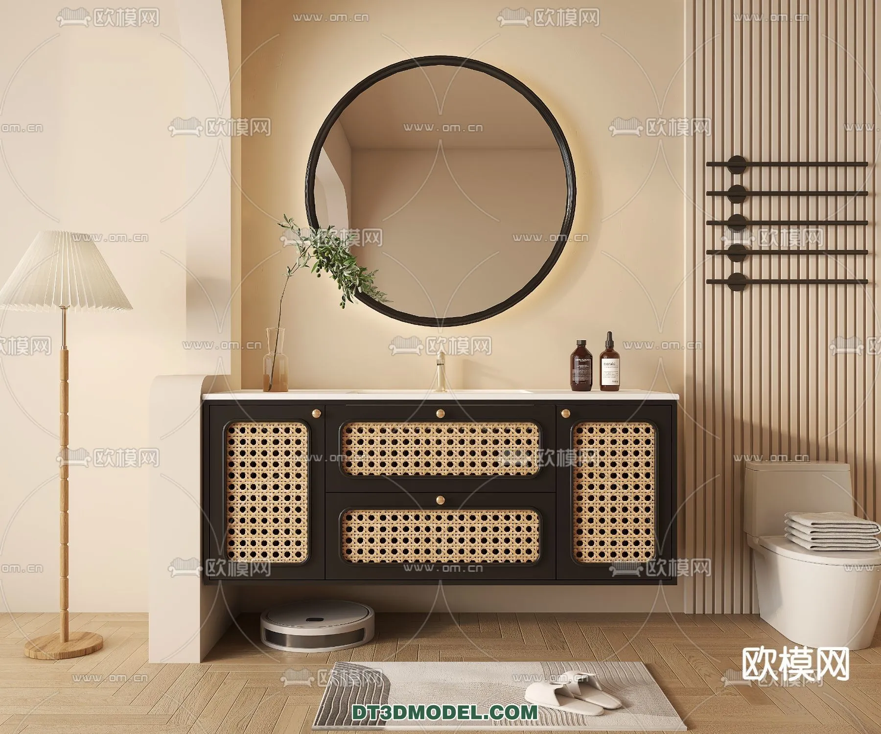 Cabinet 3D Models for Bathroom – Furniture Design – 024