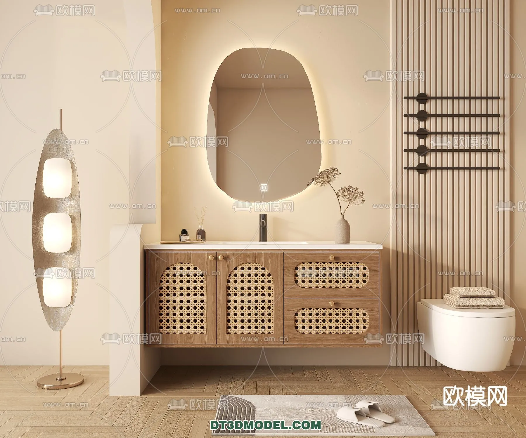 Cabinet 3D Models for Bathroom – Furniture Design – 025