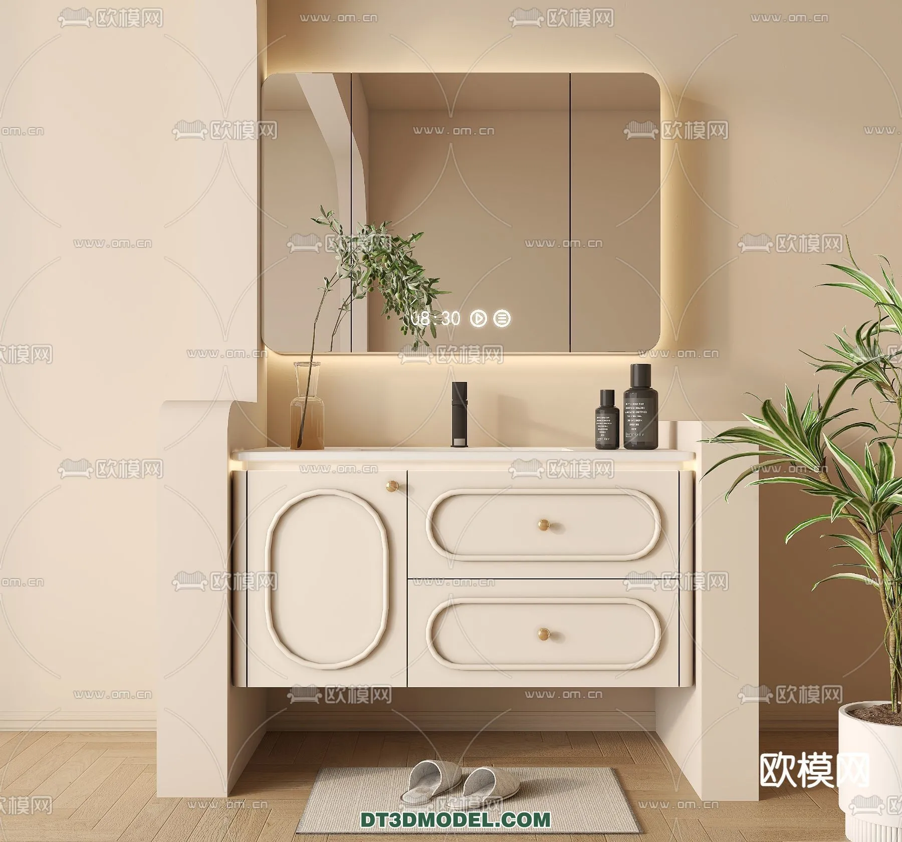 Cabinet 3D Models for Bathroom – Furniture Design – 027