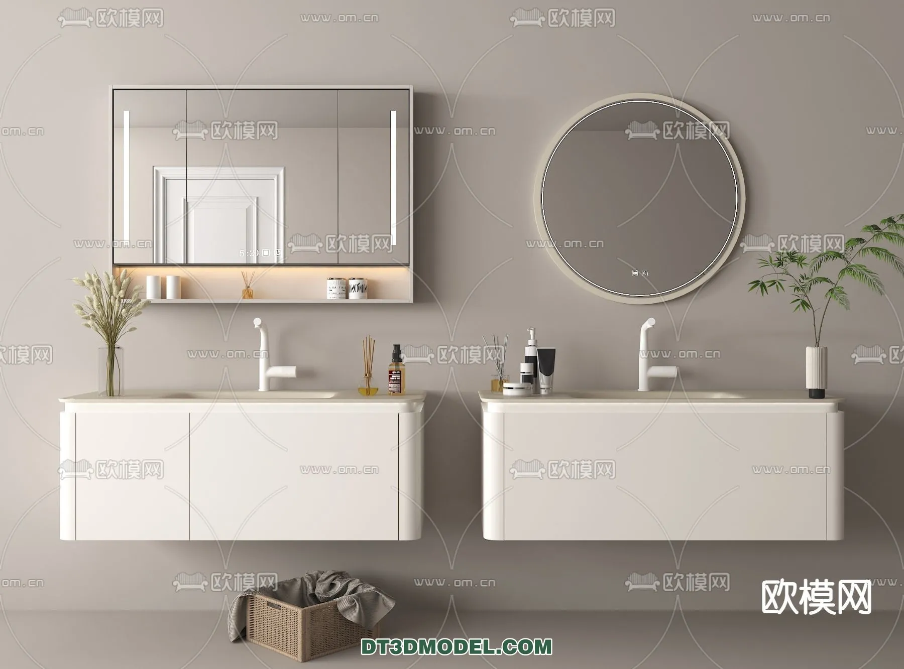 Cabinet 3D Models for Bathroom – Furniture Design – 031