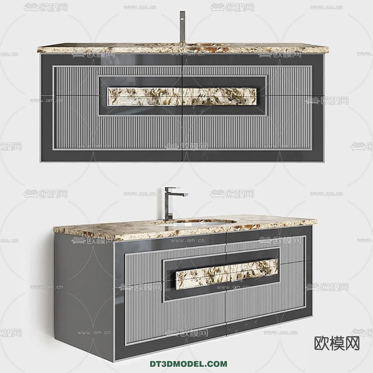 Cabinet 3D Models for Bathroom – Furniture Design – 033