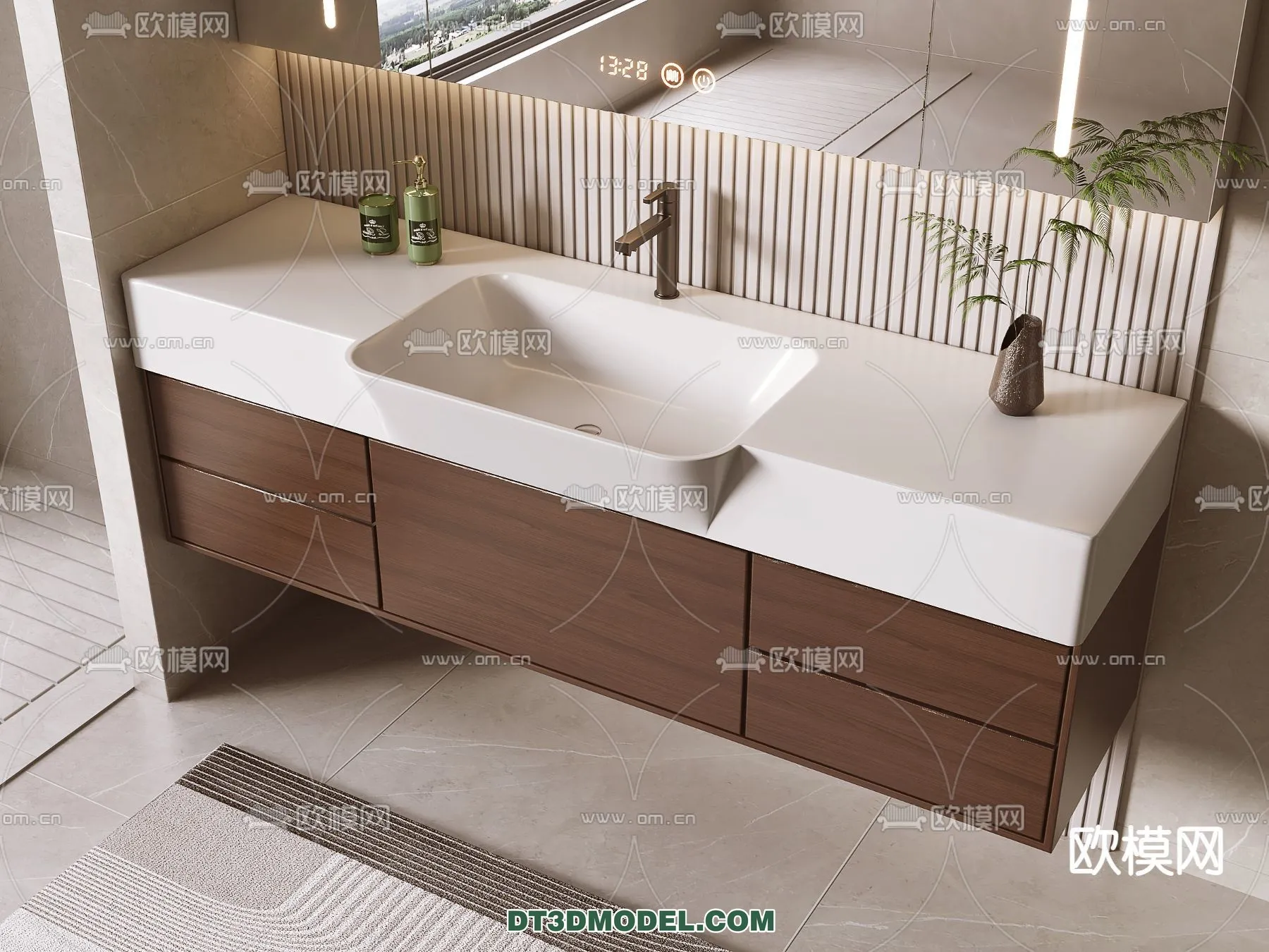 Cabinet 3D Models for Bathroom – Furniture Design – 049