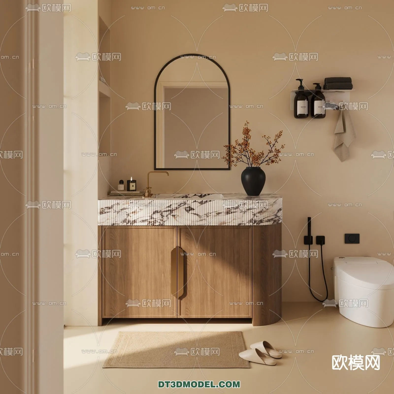 Cabinet 3D Models for Bathroom – Furniture Design – 050