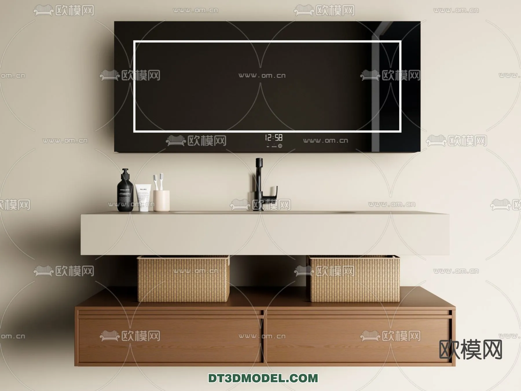 Cabinet 3D Models for Bathroom – Furniture Design – 051