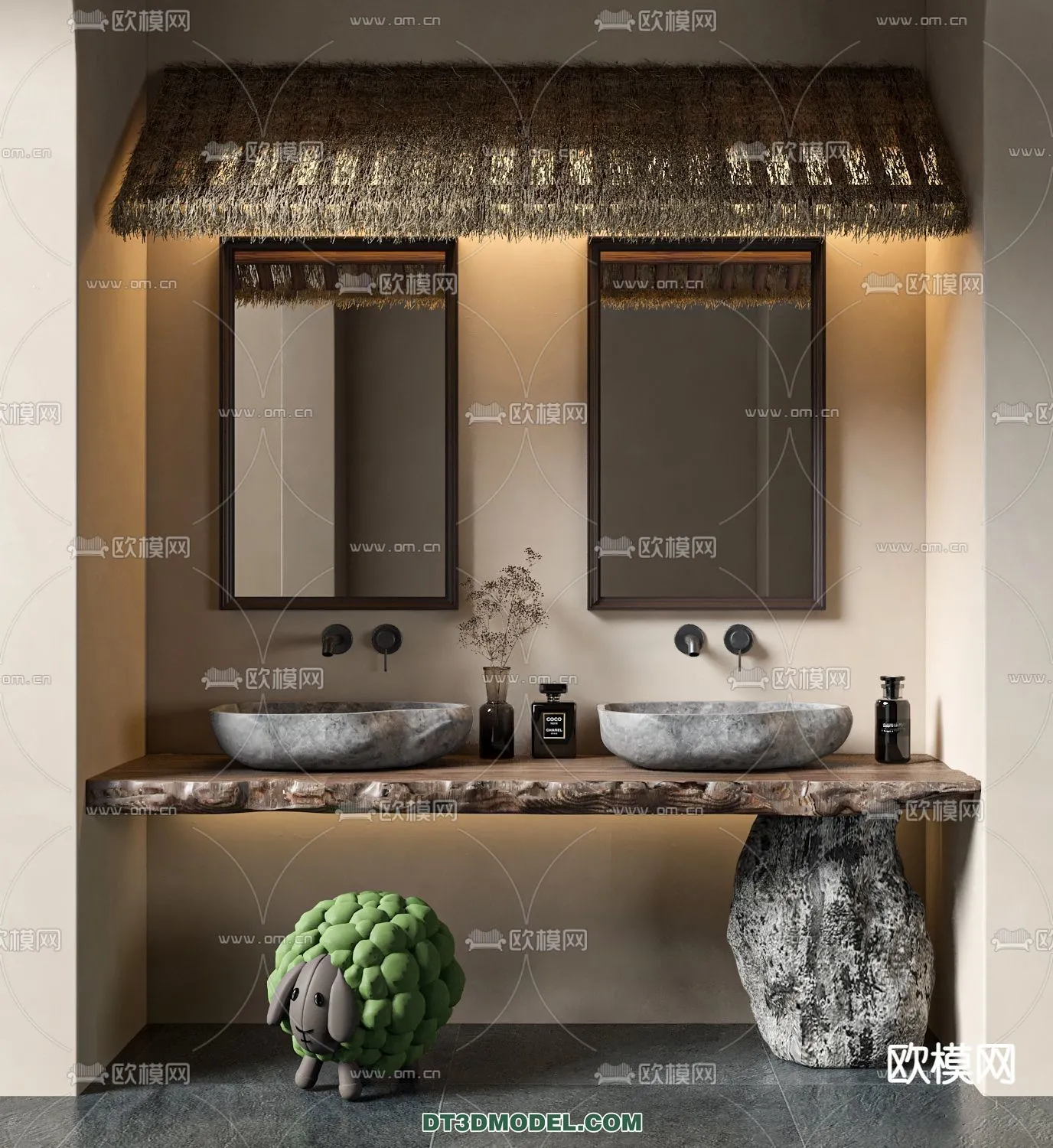 Cabinet 3D Models for Bathroom – Furniture Design – 053