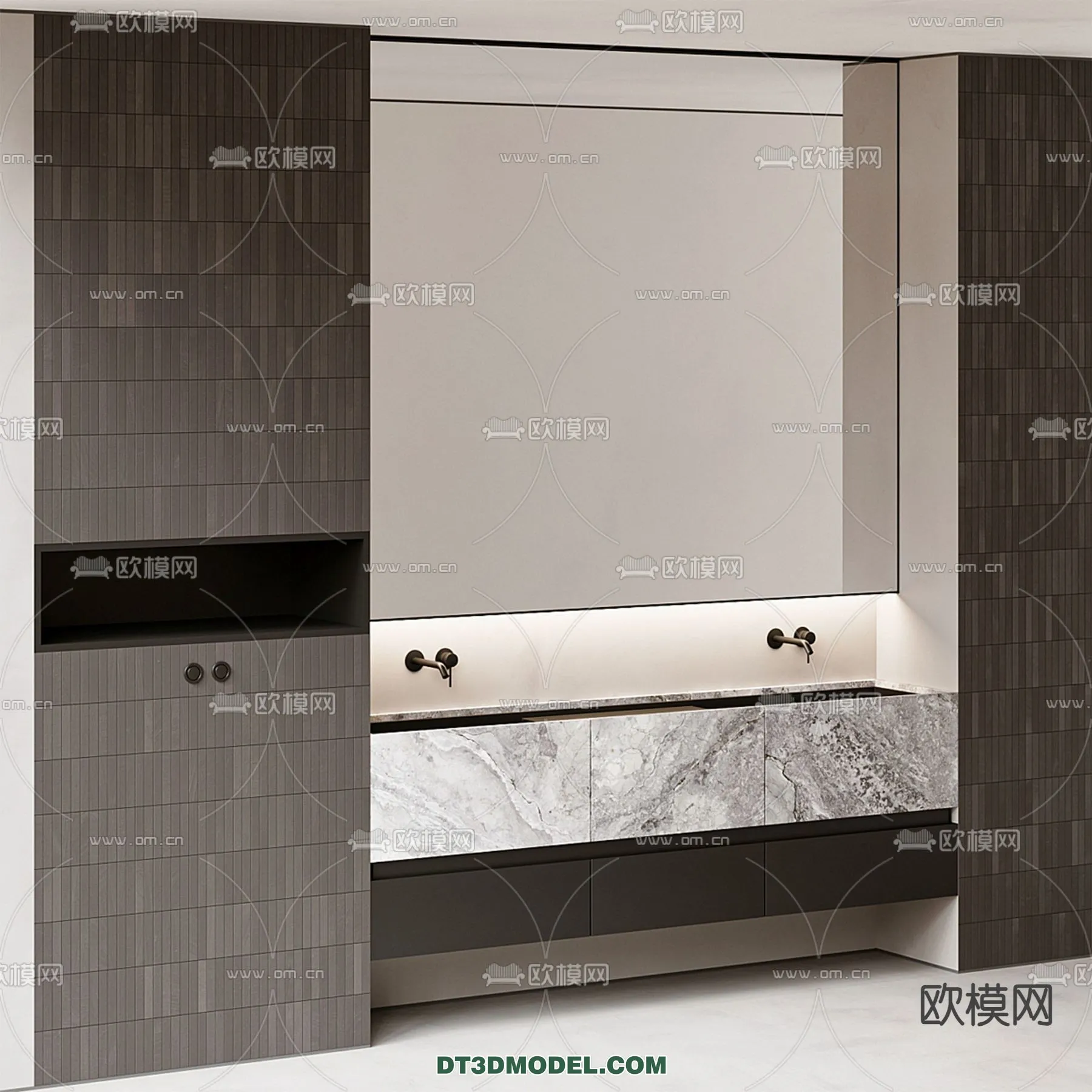 Cabinet 3D Models for Bathroom – Furniture Design – 054