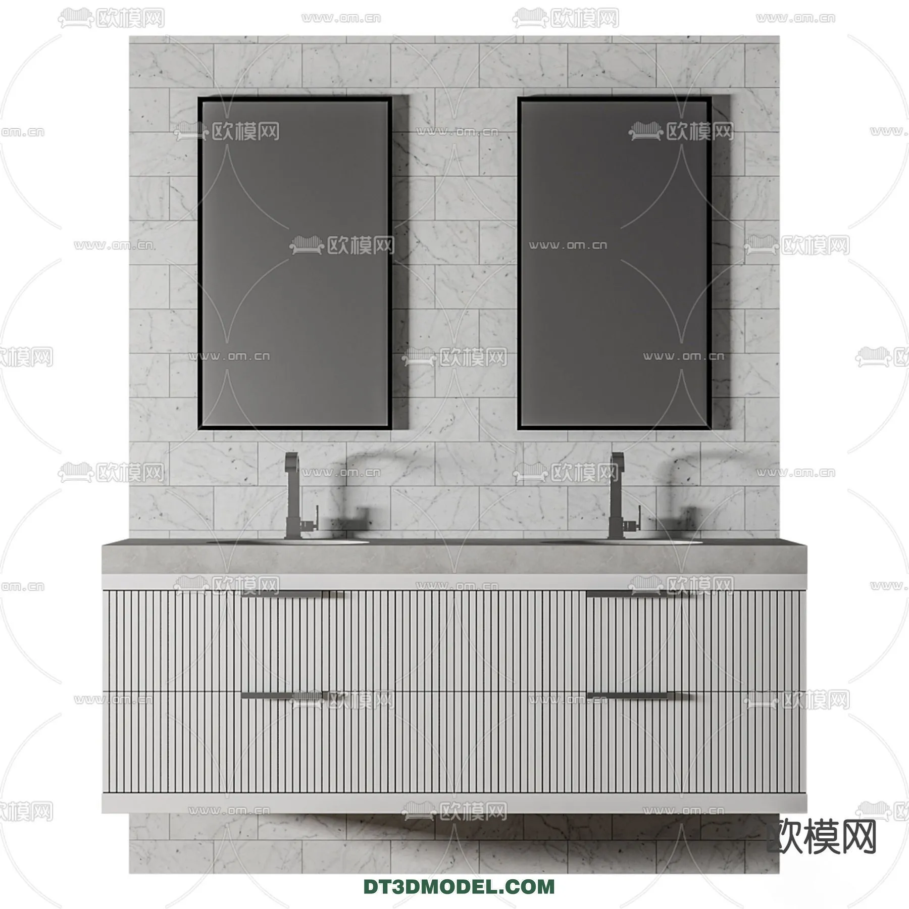 Cabinet 3D Models for Bathroom – Furniture Design – 060