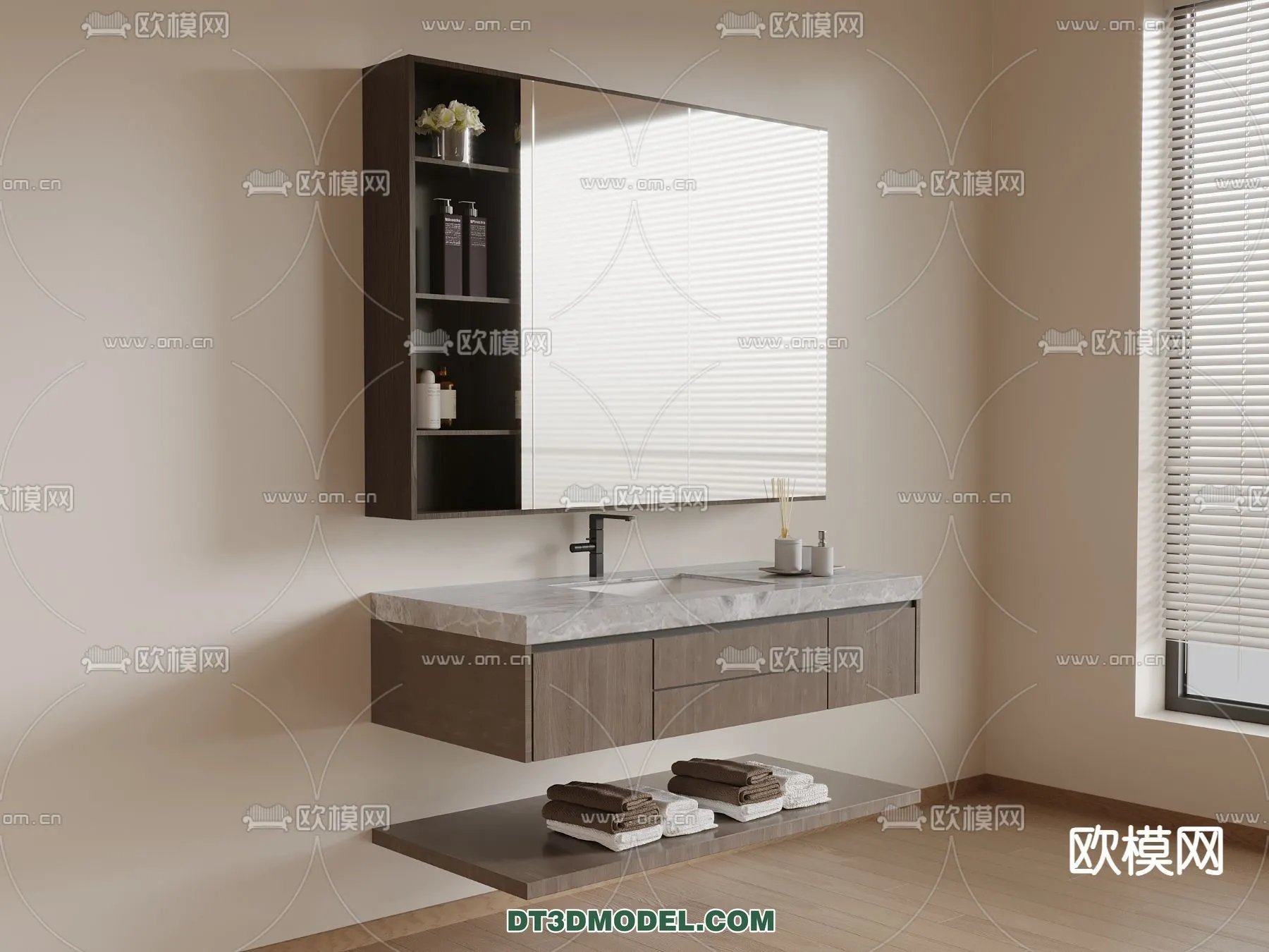 Cabinet 3D Models for Bathroom – Furniture Design – 061