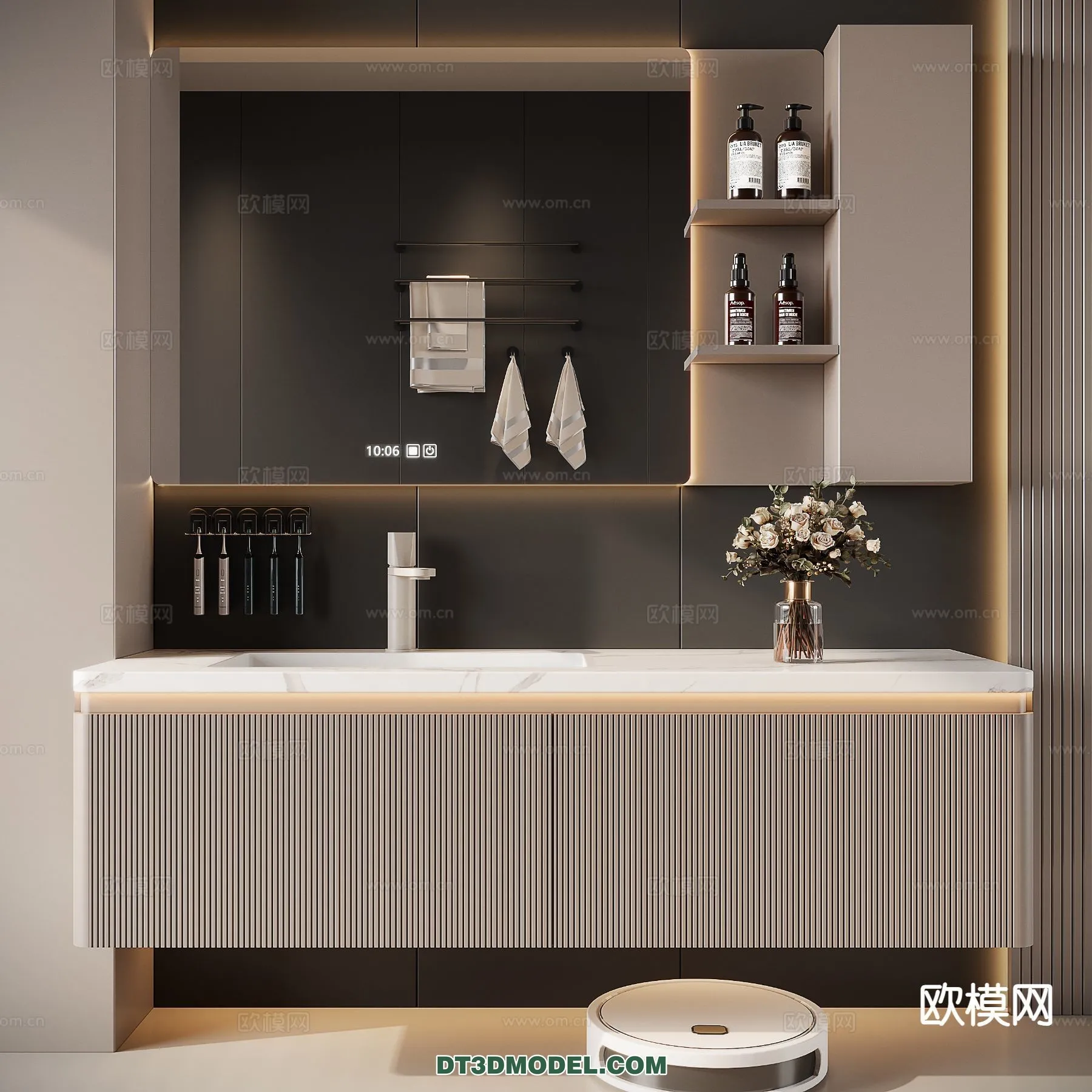 Cabinet 3D Models for Bathroom – Furniture Design – 063