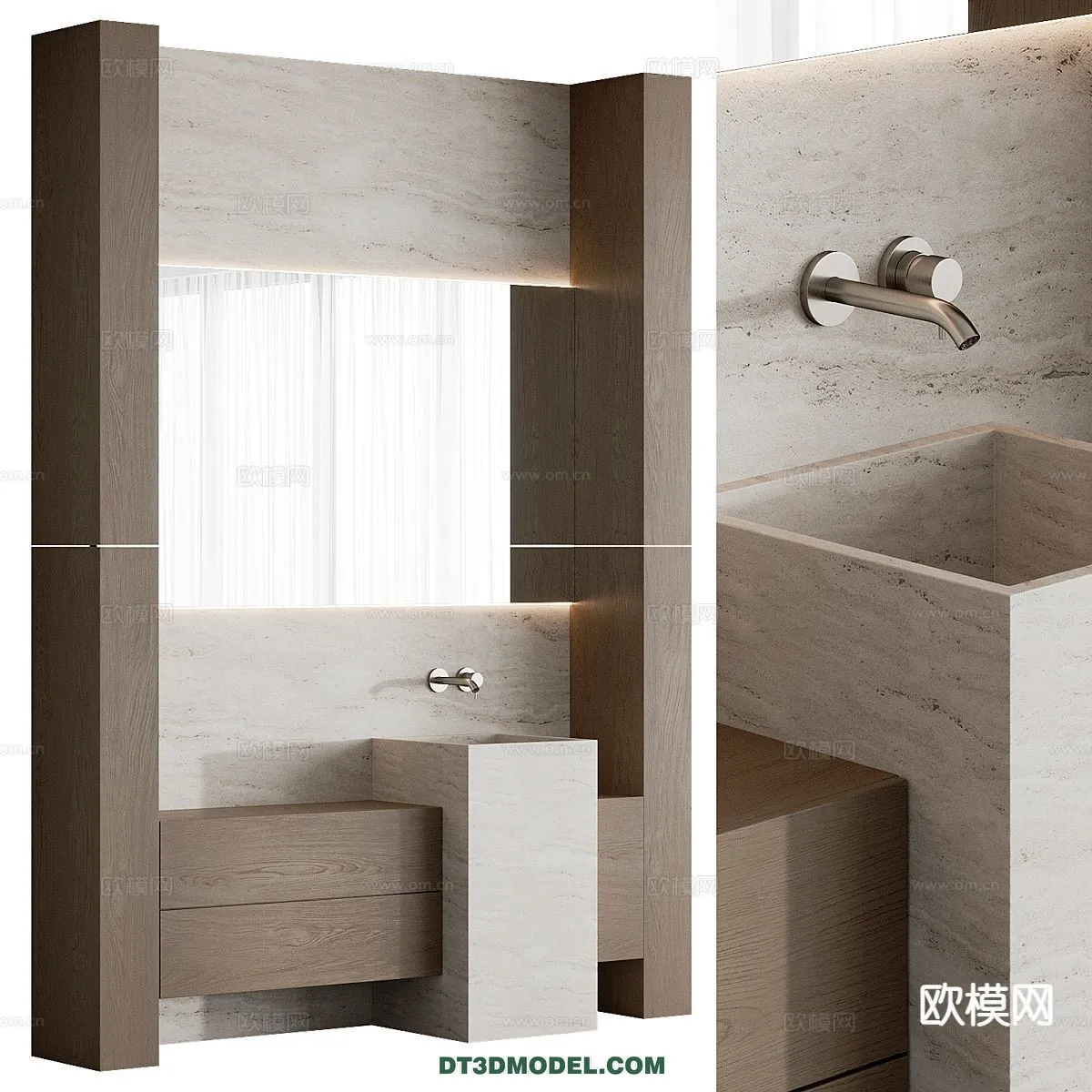 Cabinet 3D Models for Bathroom – Furniture Design – 065