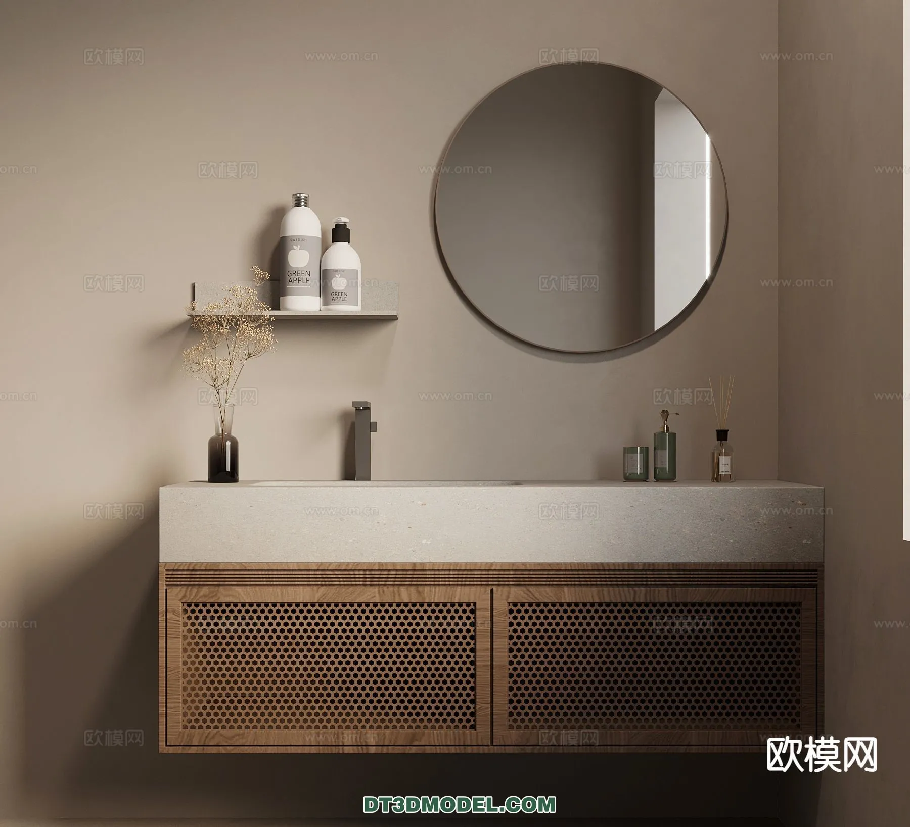 Cabinet 3D Models for Bathroom – Furniture Design – 066