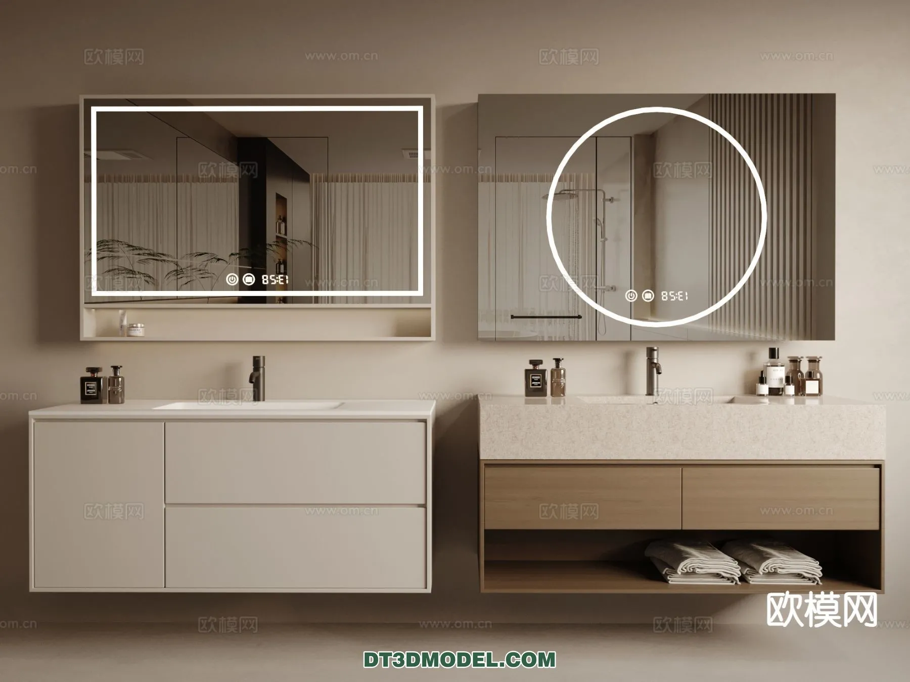 Cabinet 3D Models for Bathroom – Furniture Design – 068