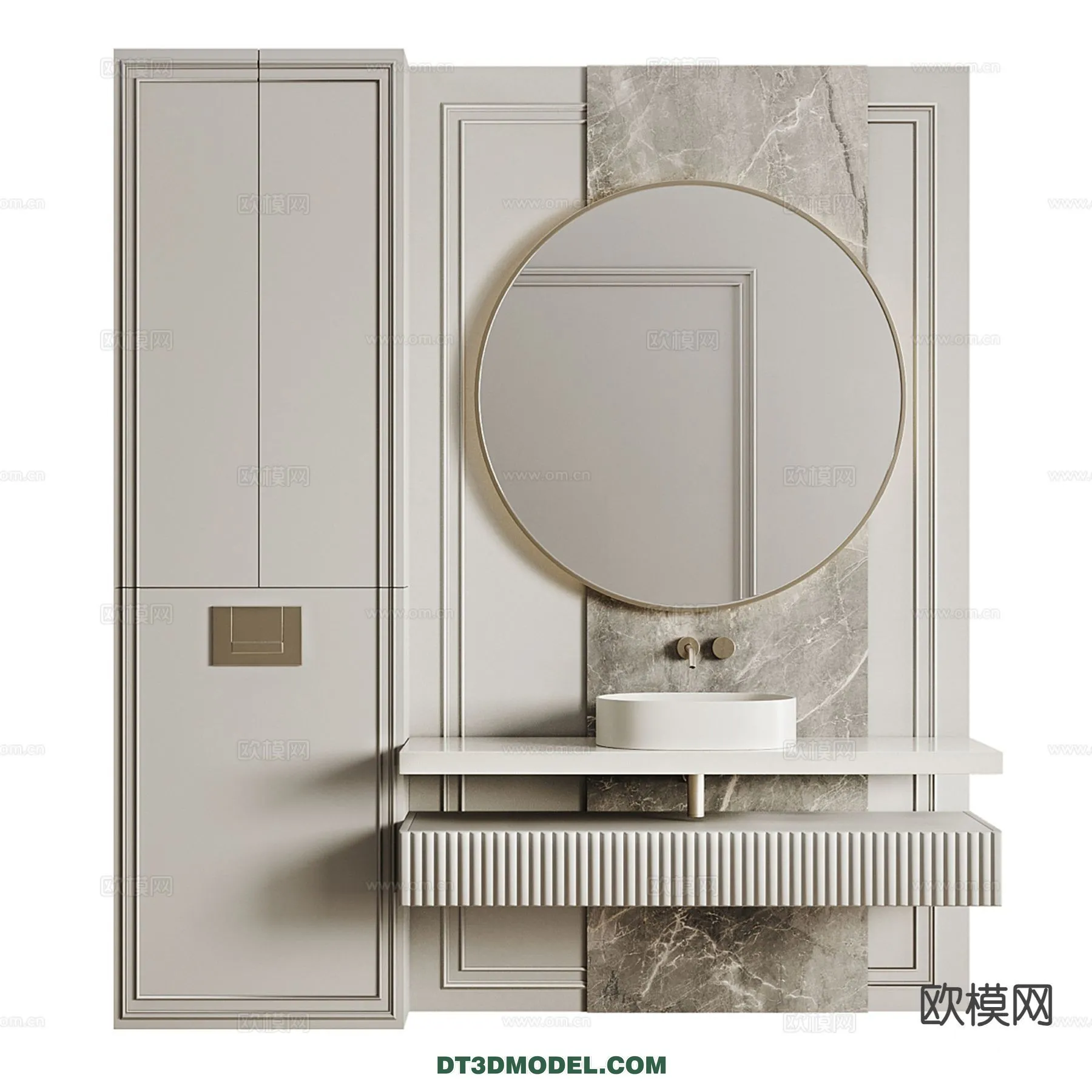 Cabinet 3D Models for Bathroom – Furniture Design – 071