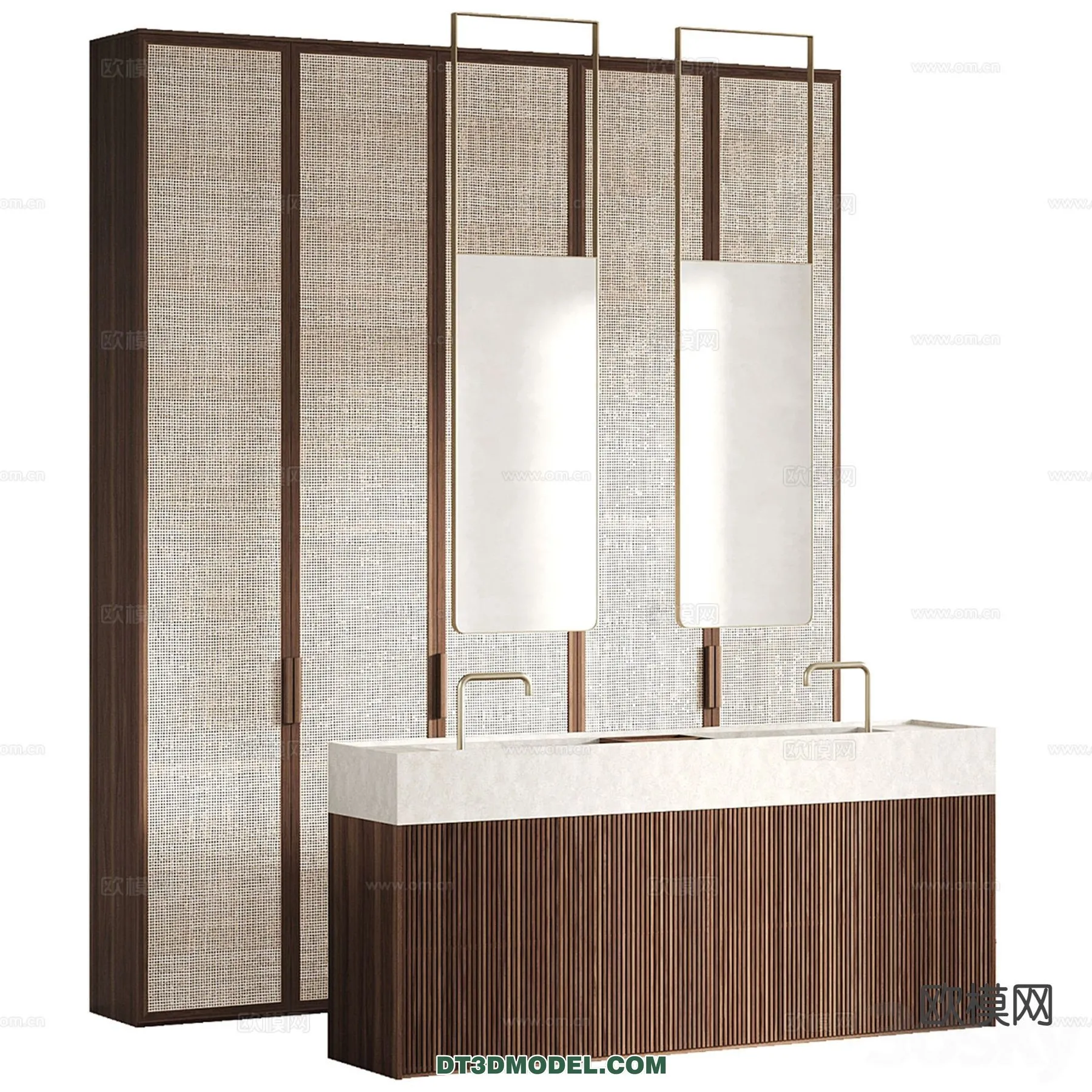 Cabinet 3D Models for Bathroom – Furniture Design – 075