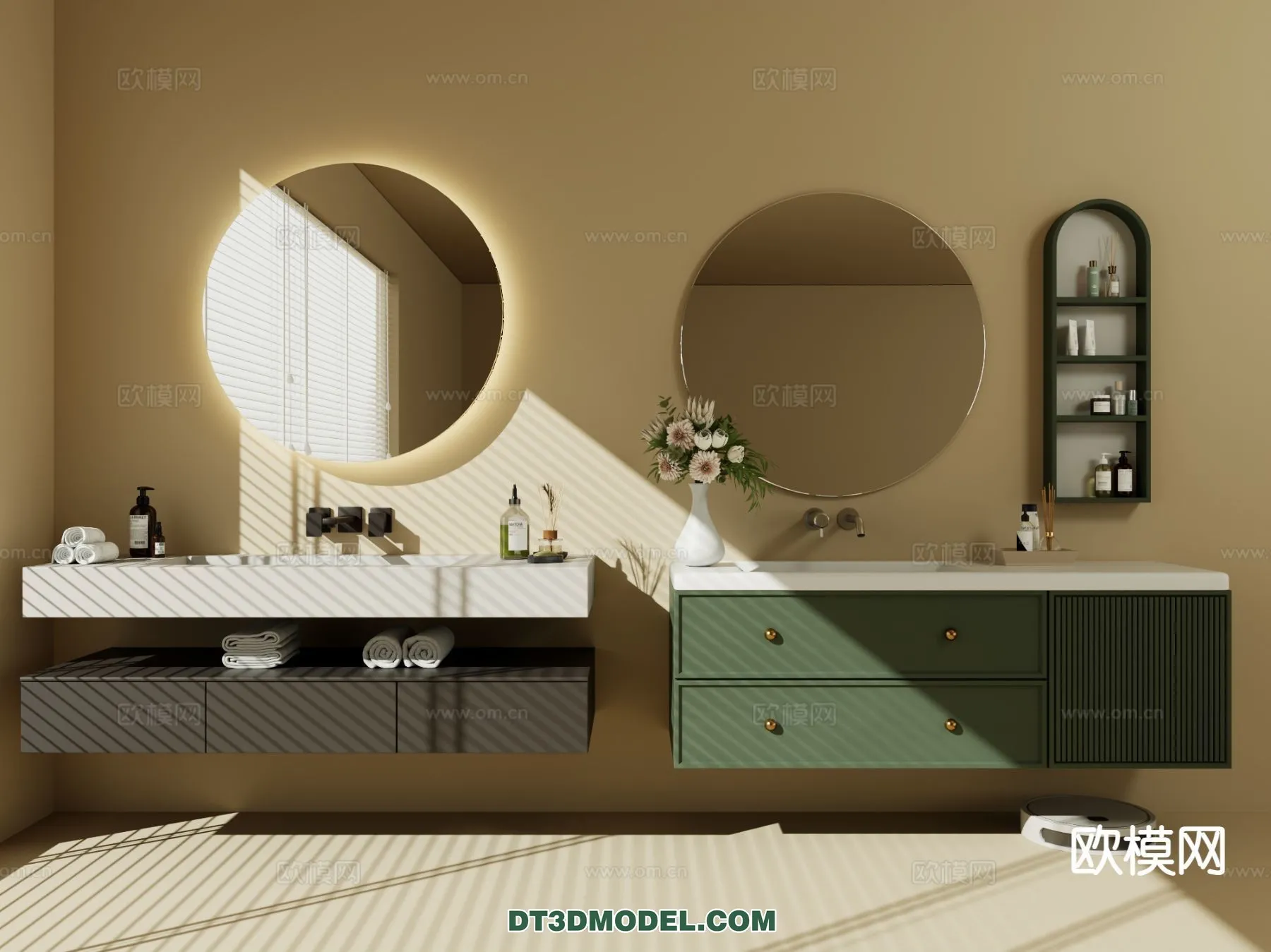 Cabinet 3D Models for Bathroom – Furniture Design – 084