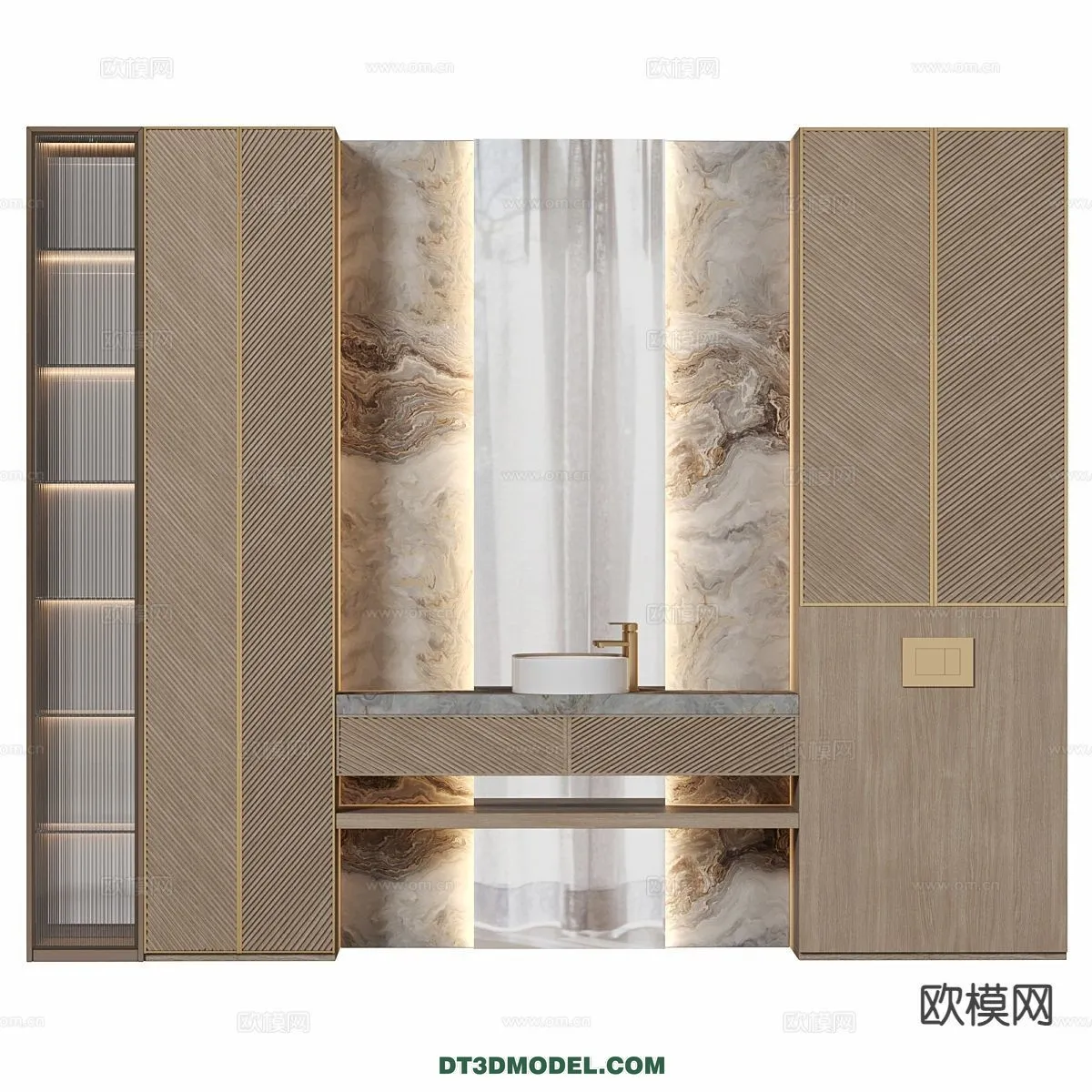 Cabinet 3D Models for Bathroom – Furniture Design – 085