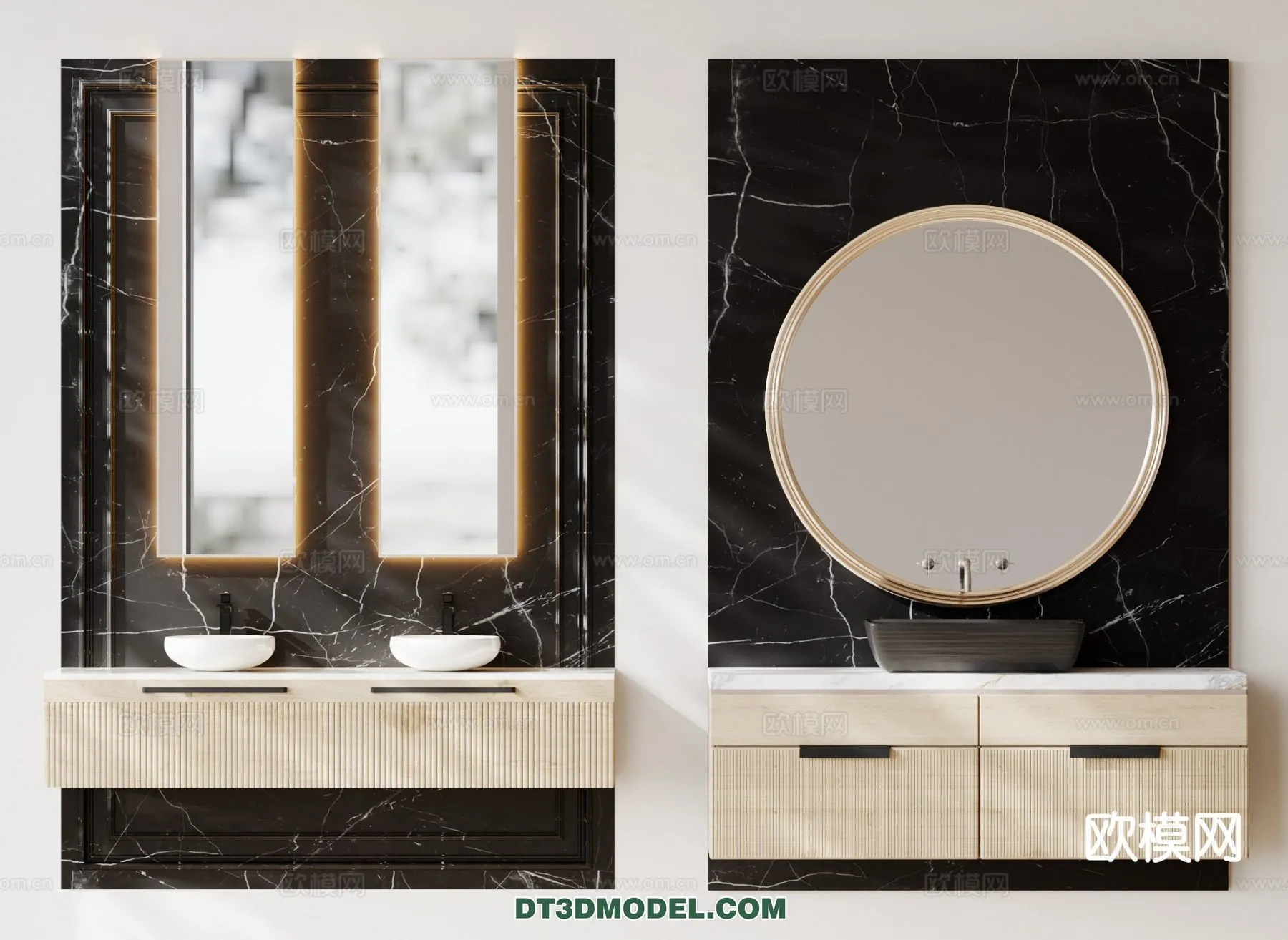 Cabinet 3D Models for Bathroom – Furniture Design – 087