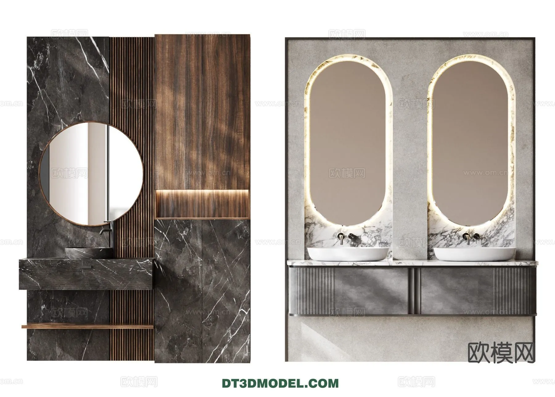 Cabinet 3D Models for Bathroom – Furniture Design – 088