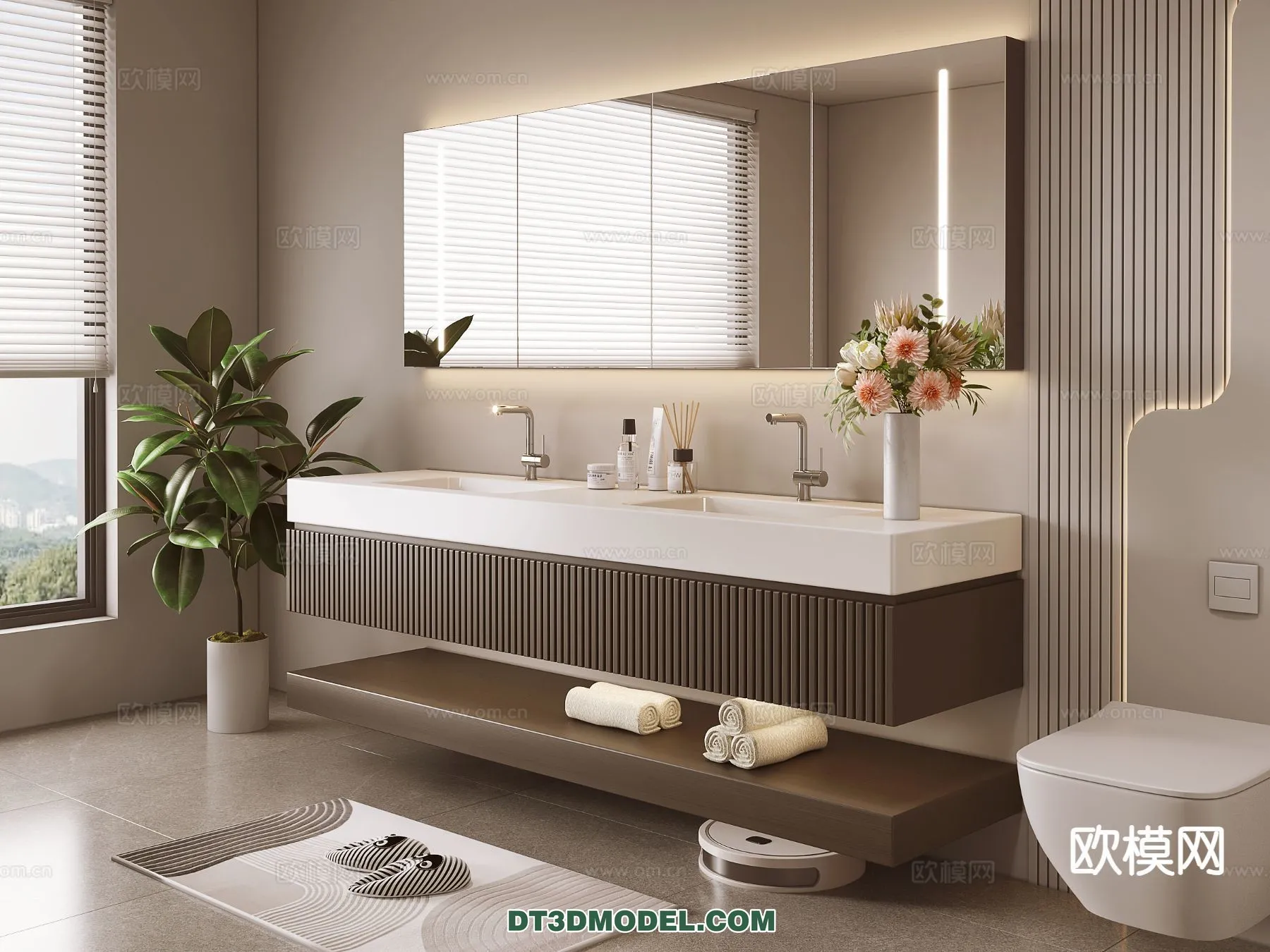 Cabinet 3D Models for Bathroom – Furniture Design – 095