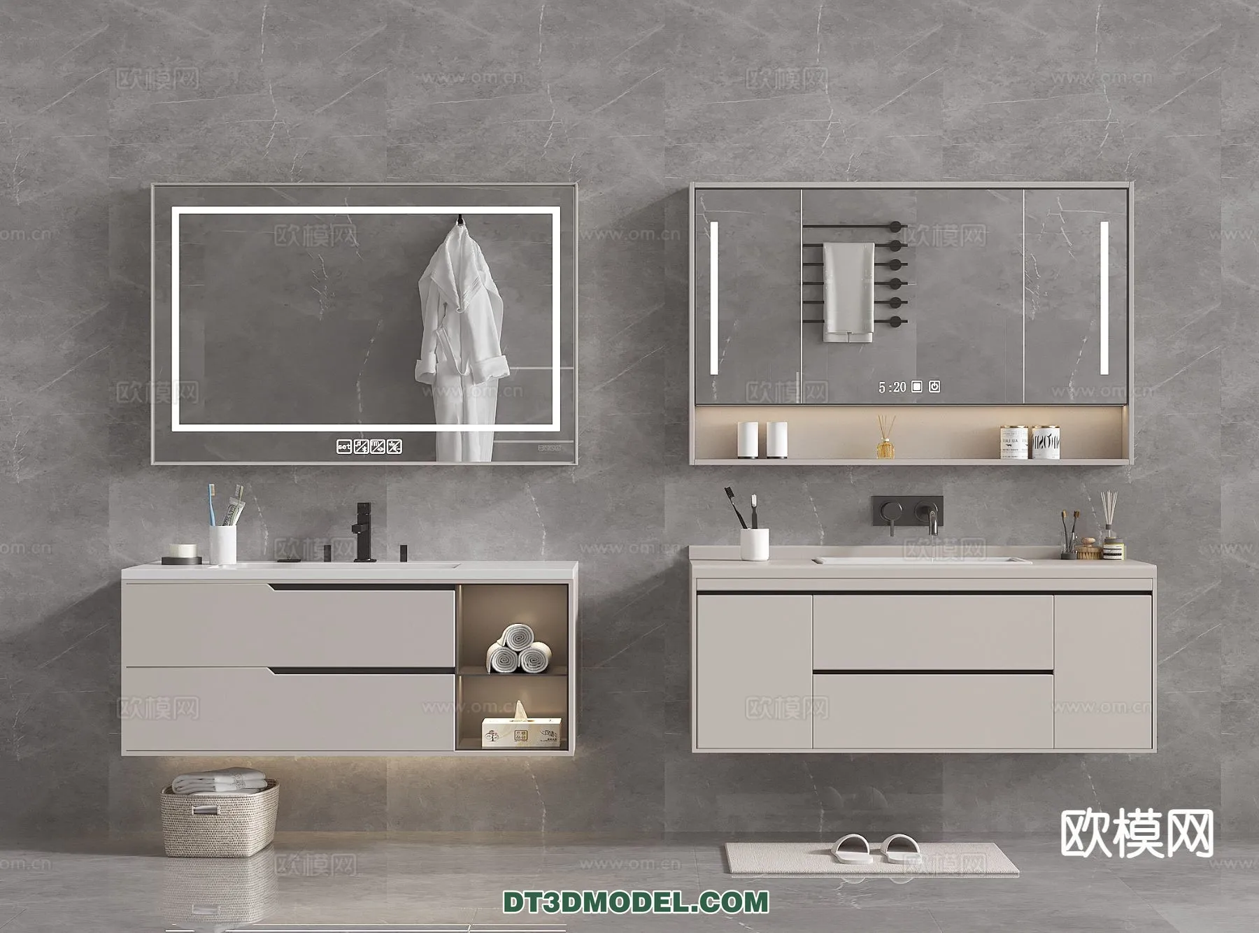 Cabinet 3D Models for Bathroom – Furniture Design – 102