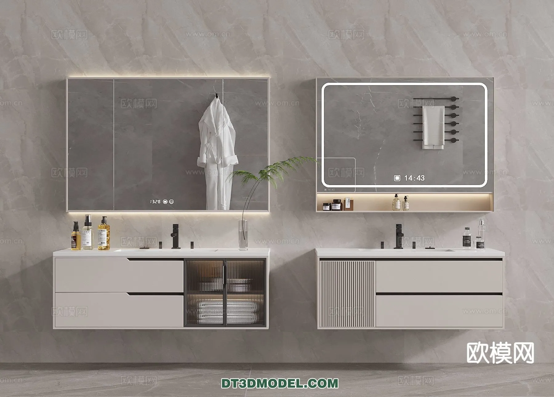 Cabinet 3D Models for Bathroom – Furniture Design – 104