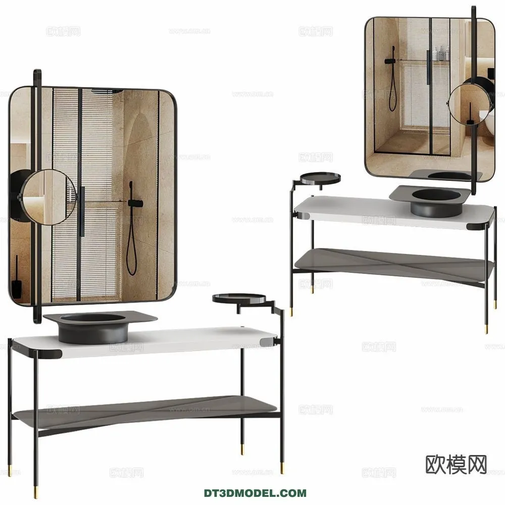 Cabinet 3D Models for Bathroom – Furniture Design – 105