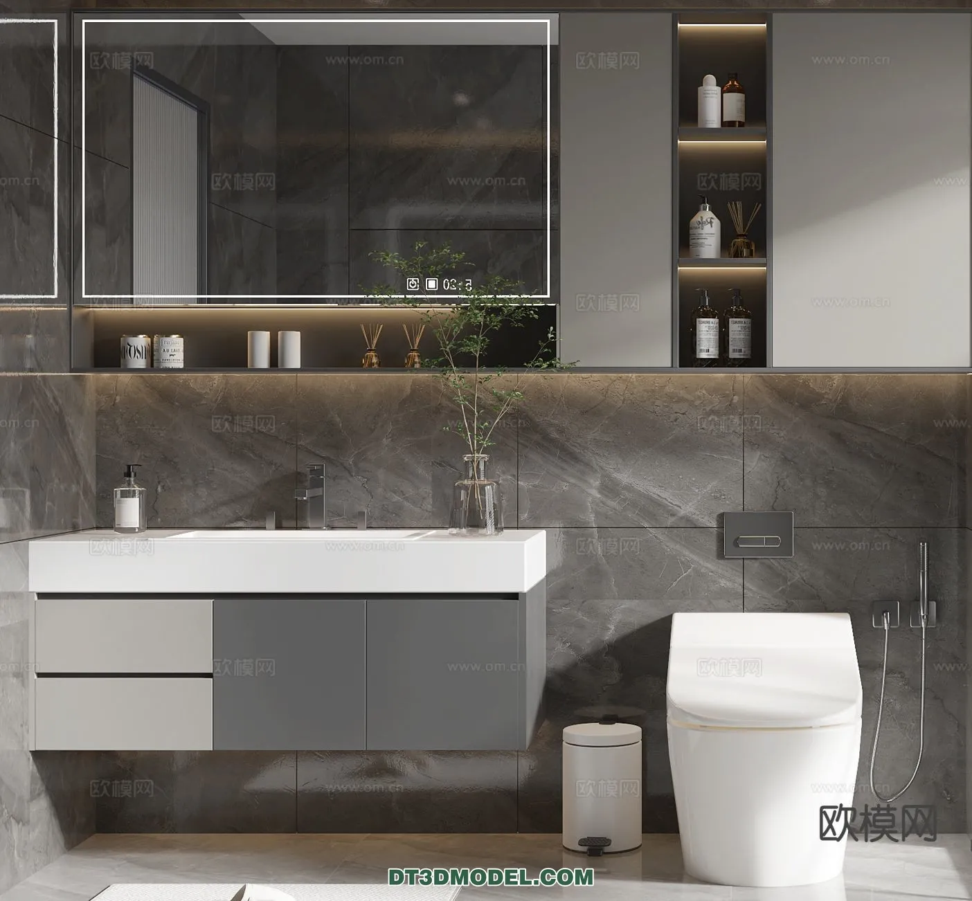 Cabinet 3D Models for Bathroom – Furniture Design – 107