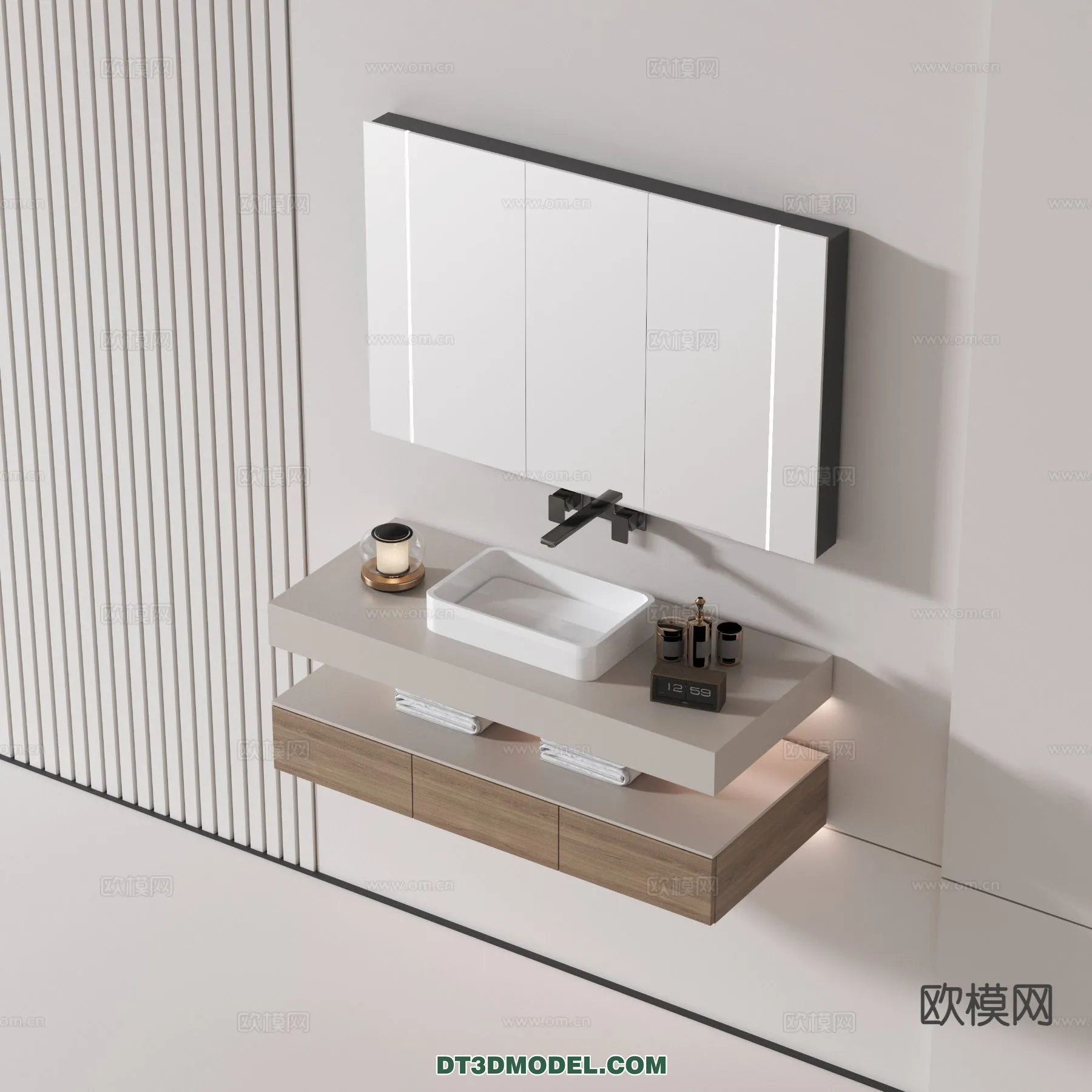 Cabinet 3D Models for Bathroom – Furniture Design – 109