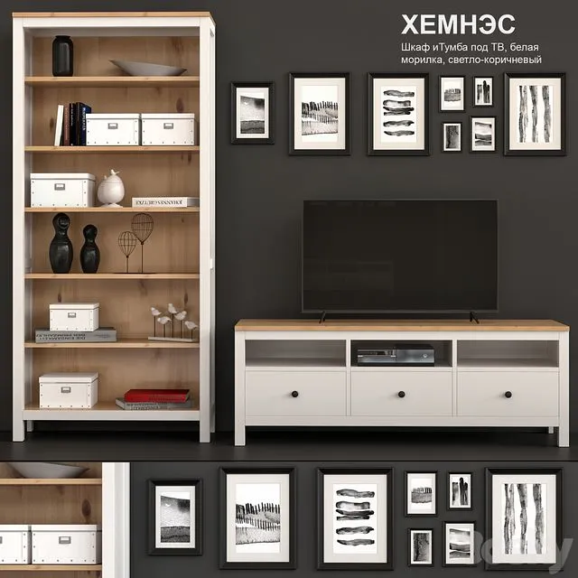 Cabinet cabinet TV IKEA HEMNES 3dsMax Model