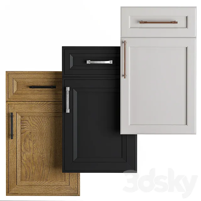 Cabinet Door Set 03 3DS Max Model