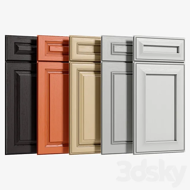 Cabinet Doors Set 2 3DSMax File