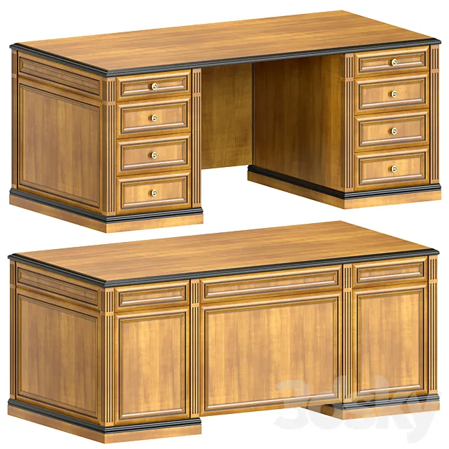 Cabinet furniture work table 3ds Max