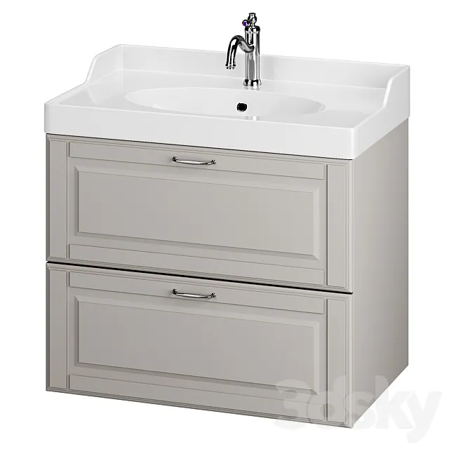 Cabinet GODMORGON + Sink RETTVIKEN by IKEA 3DSMax File
