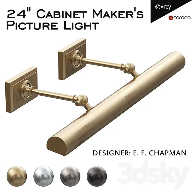 Cabinet Maker’s Picture Light 3DSMax File