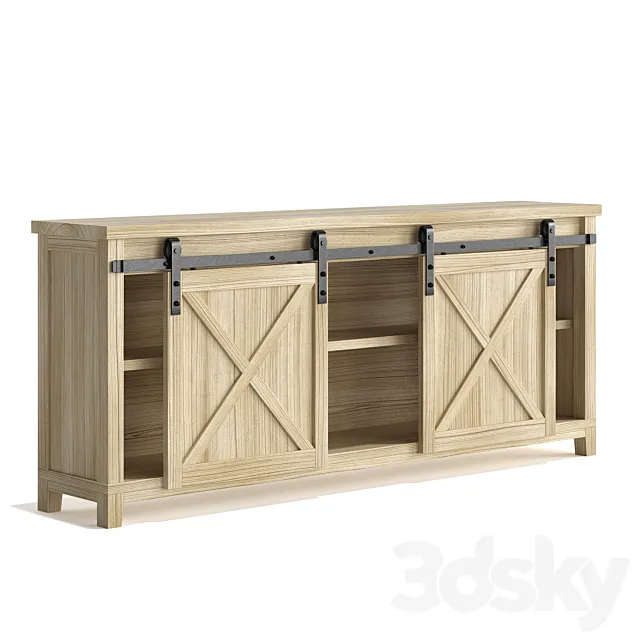 Cabinet-room in the living room Smart Standard Loft Sliding Barn Door with barn doors 3DSMax File