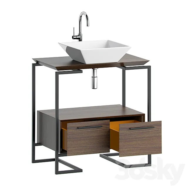 Cabinet with a sink in the bath MOBO ARIYA 3ds Max