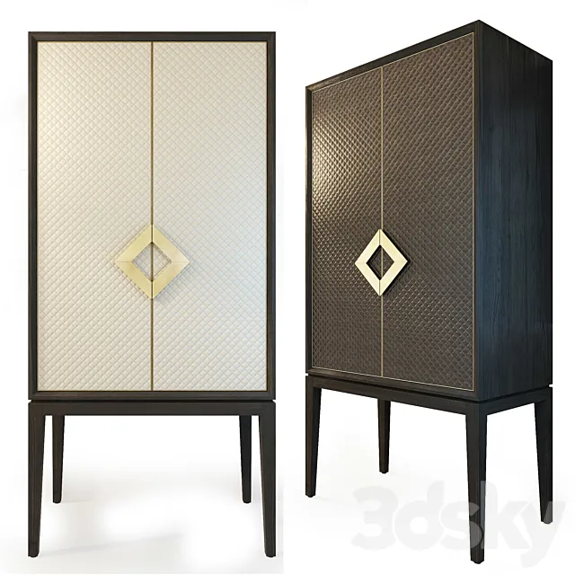 Cabinet with leather doors Laurent cabinet. The Sofa & Chair company 3ds Max