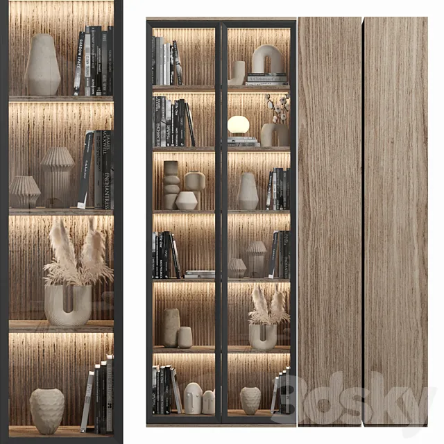 Cabinet with shelves 086 3ds Max