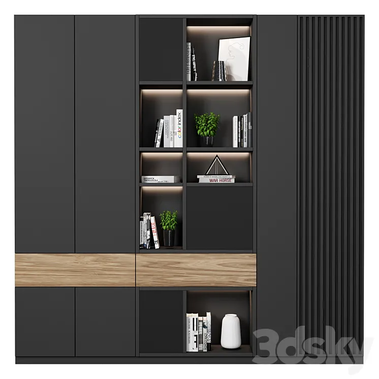 Cabinet with shelves 21 3DS Max