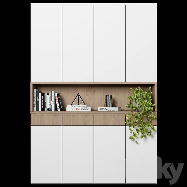 Cabinet with shelves 63 3ds Max