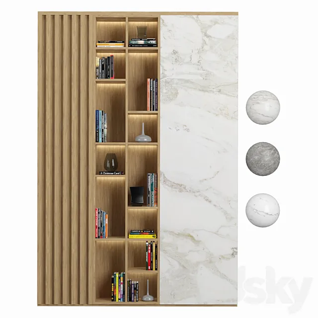 Cabinet with shelves02 3ds Max